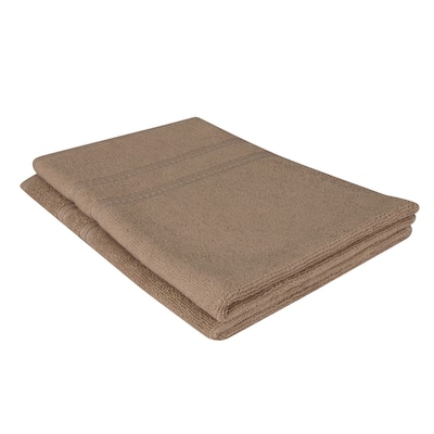 Just Linen Luxury Hotel and Spa Collection 100 Percent Cotton Super Absorbent Pair of Bath Towel 30 by 60 Inches Sand Color