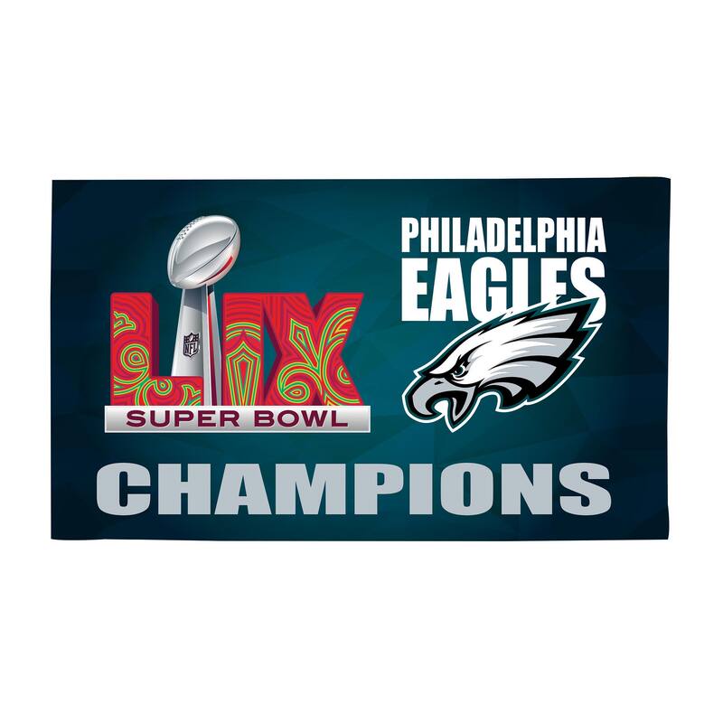 Philadelphia Eagles Full Color Indoor/Outdoor Coir Mat - 28" x 16" Super Bowl Champs