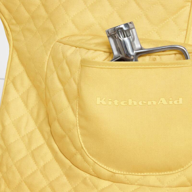 KITCHENAID Fitted Tilt-Head Solid Stand Mixer Cover with Storage Pocket, Quilted 100% Cotton