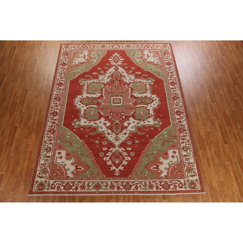 Traditional Heriz Serapi Turkish Oriental Area Rug Wool Hand-knotted - 9'9" x 13'0"