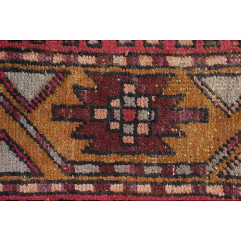 Hand Knotted Oriental 100% Wool Carpet Traditional Tribal Black Ardebil Runner Rug - 10' 6'' X 4' 3''
