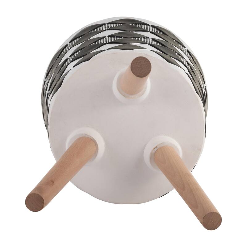 10/12" Diamond Planter with Wooden Legs,Set of 2