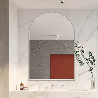Arched Recessed Medicine Cabinet Metal Framed with Mirror - Bed Bath ...