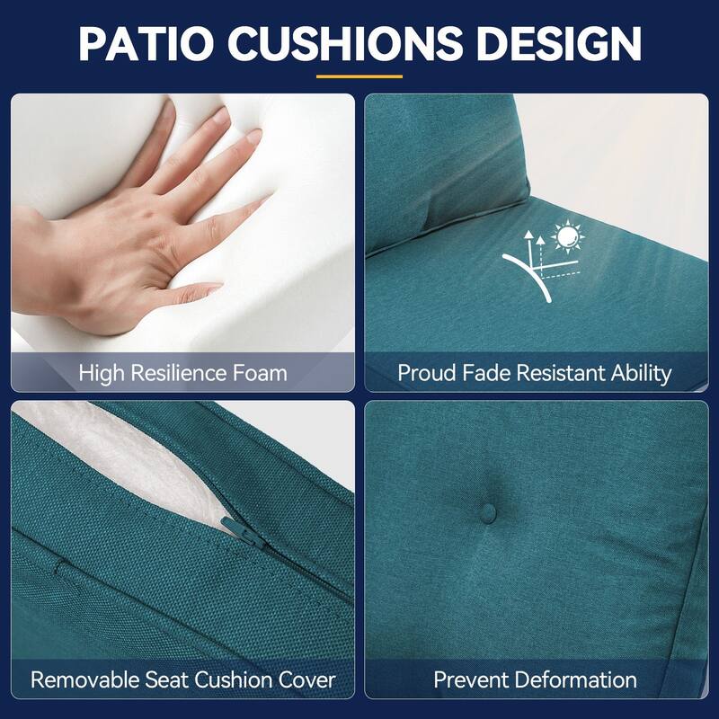 2 Pair Patio Soft Cushions for Outside