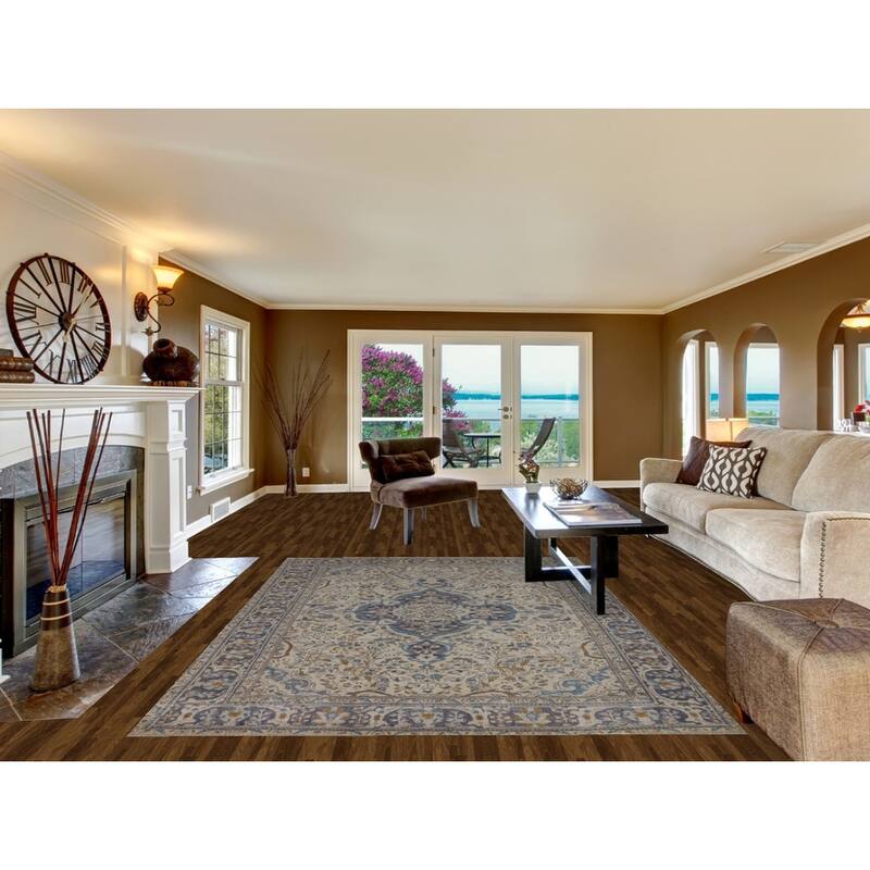 Floral Tabriz Persian Area Rug Hand-Knotted Bedroom Wool Carpet - 6'7"x 9'7"