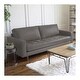 preview thumbnail 3 of 15, Abbyson Holloway Mid-century Top-grain Leather Sofa Grey