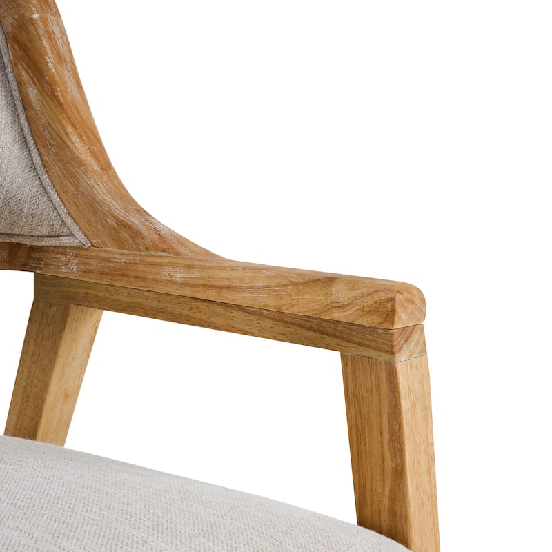 Christopher Knight Home - Harlowe Mid-Century Modern Upholstered Dining Chairs Set of 2 with Solid Ruberwood Legs