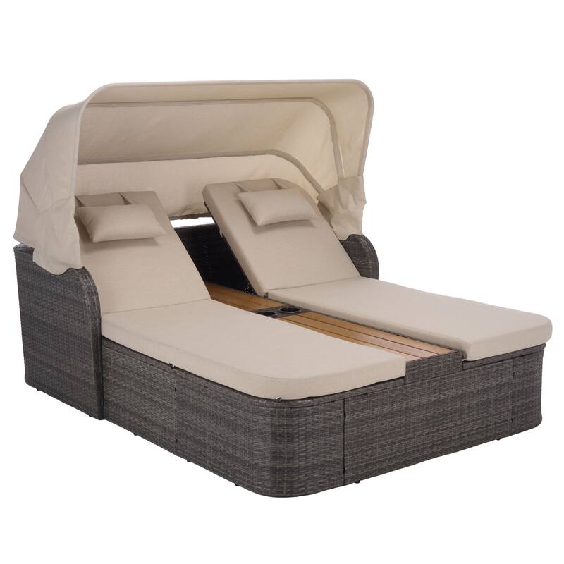 SAFAVIEH Outdoor Living Victoria Double Daybed - 65"W x 82"D x 56"H