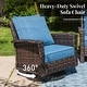 preview thumbnail 42 of 99, MAISON ARTS Extra-Large Patio Wicker Sofa Conversation Set with Coffee Table, Oversize Seat with 5.5'' Thick Padded Cushion