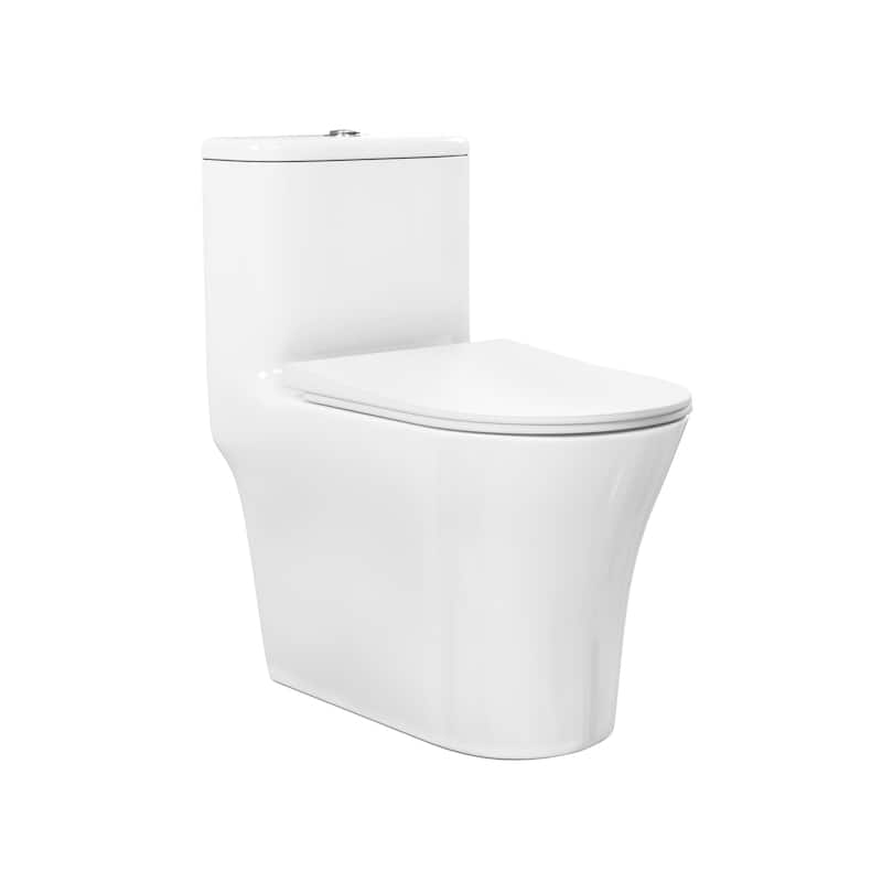 Cascade One-Piece Compact Toilet Dual-Flush 1.1/1.6" - 24.61" x 14.76" 28.35"