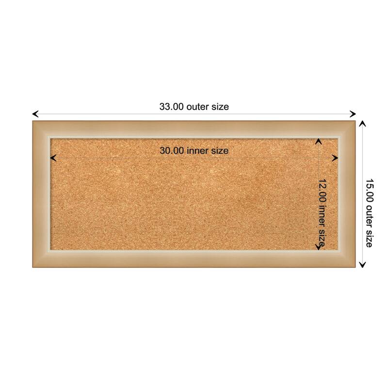Eva Narrow Framed Cork Bulletin Memo Board