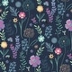 preview thumbnail 1 of 7, Disney Encanto Navy Embroidery Floral Peel and Stick Wallpaper by RoomMates