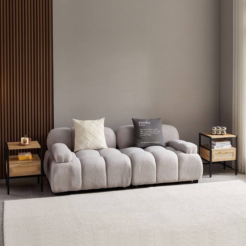 1-Piece or 2-Piece 15.75" Rattan Side Table
