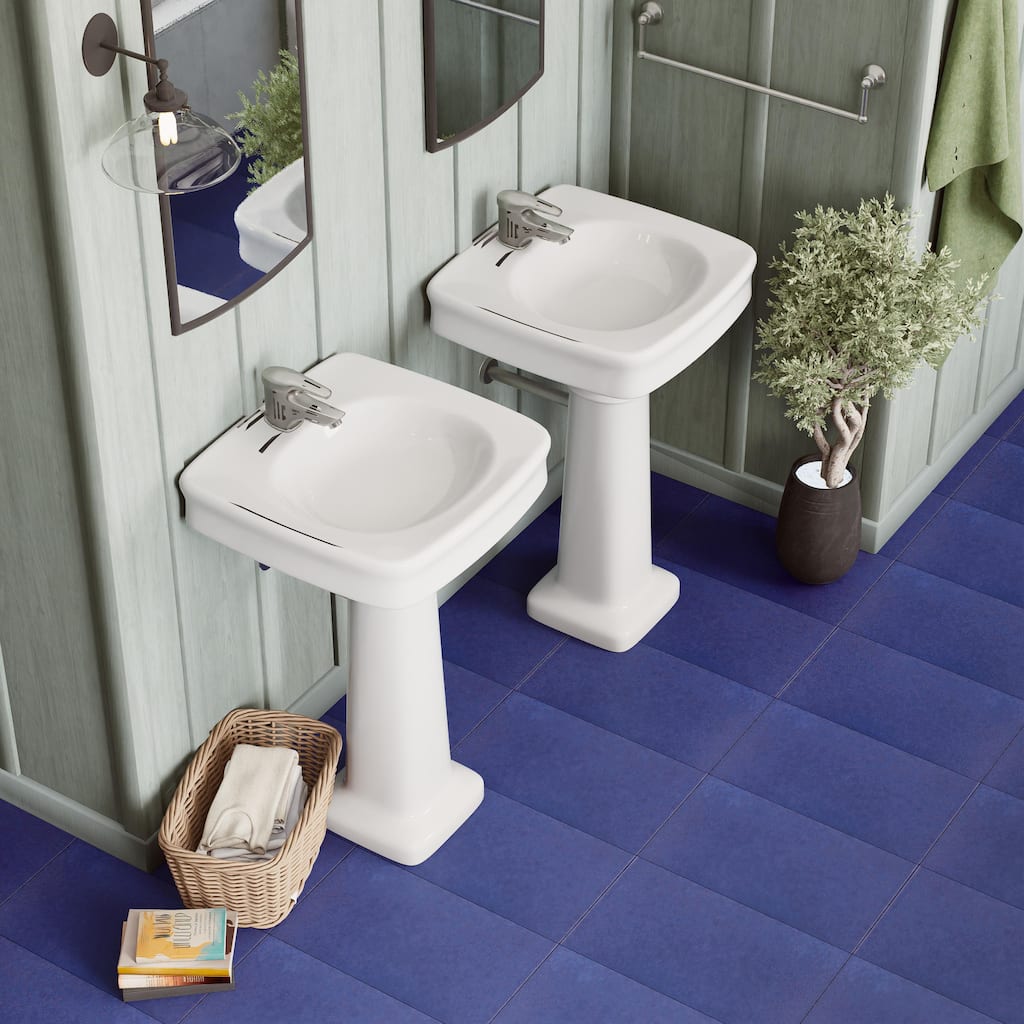 Merola Tile Piscina Brick Glossy Cobalto 9-5/8" x 19-1/2" Porcelain Floor and Wall Tile