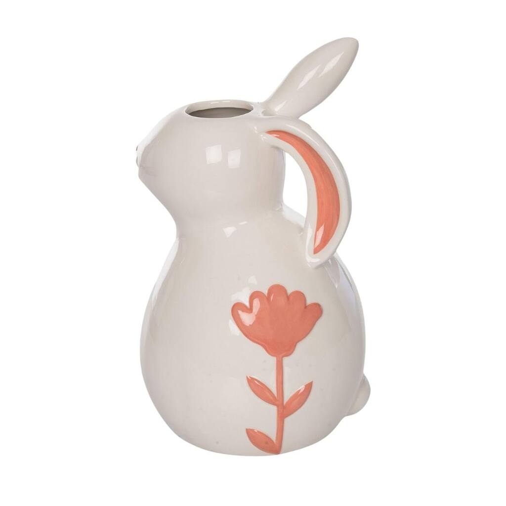 Transpac Ceramic Easter Bunny Vase Home Decorations Easter