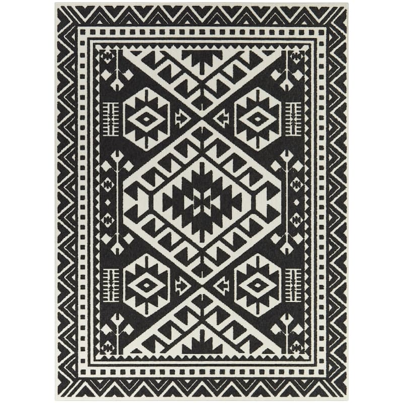 Alessi Global Geometric Indoor/Outdoor Area Rug