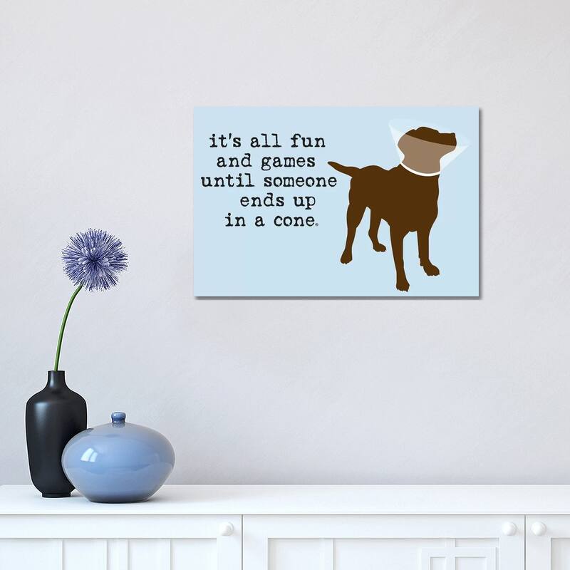 iCanvas "Fun And Games" by Dog is Good and Cat is Good Canvas Print - 12x18x1.5