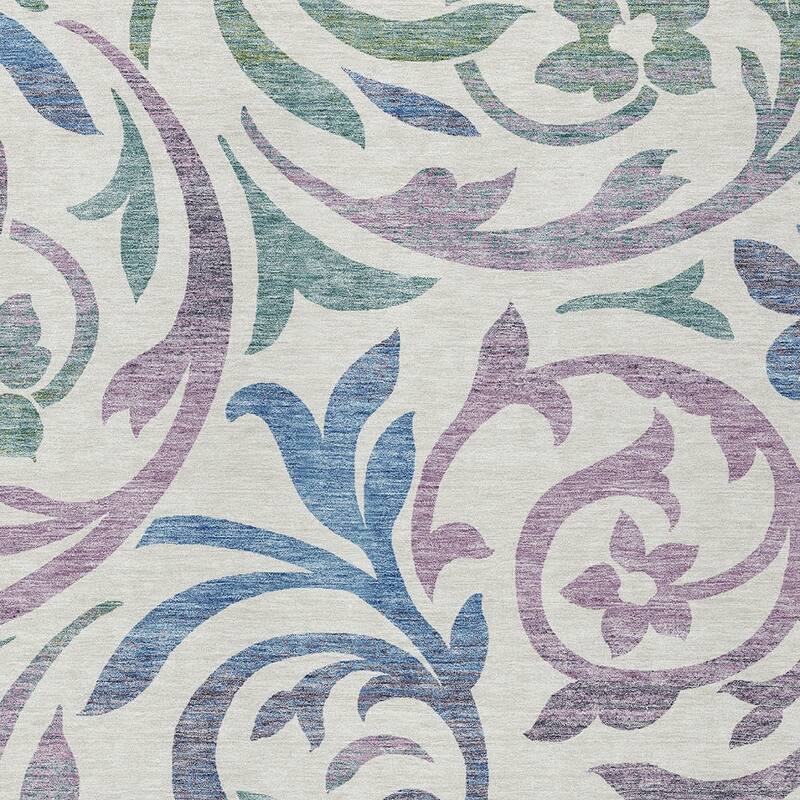 HomeRoots Floral Transitional Rectangle Outdoor Rug