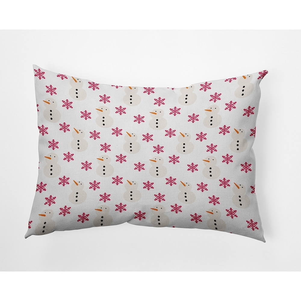 Snow Men In Snowstorm Accent Pillow