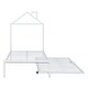 preview thumbnail 19 of 52, House-Shaped Twin Metal Bed with Trundle, Great for Sleepovers White - Twin