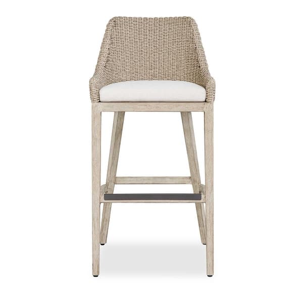 slide 2 of 11, Uttermost Paloma Outdoor Wicker Bar Stool - 24.40" W x 21.20" H x 44.70" D