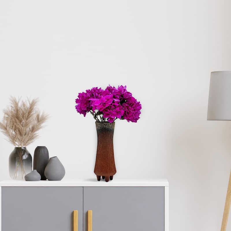 17 Inch Tall Modern Brown Ceramic Vase
