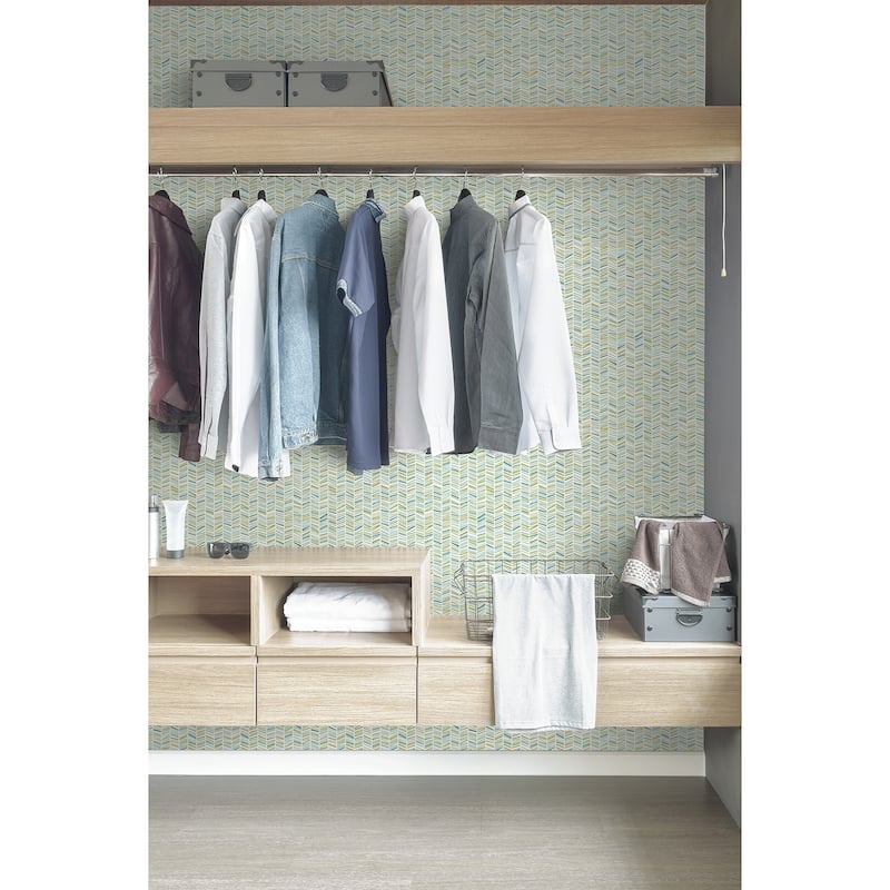 My Style Ivan Broken Chevron Peel & Stick Wallpaper