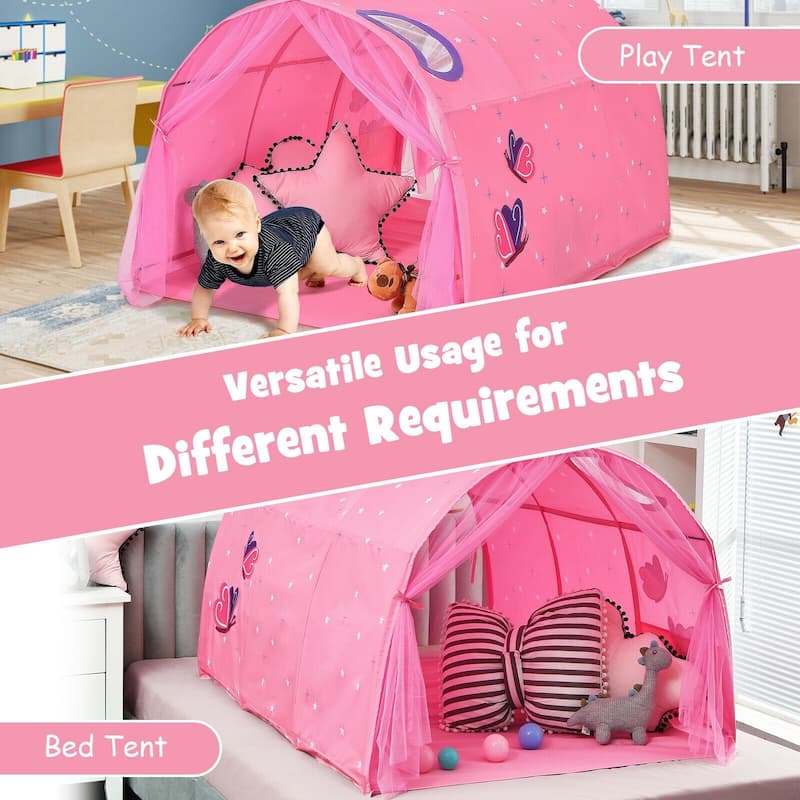 Kids Galaxy Starry Sky Dream Portable Play Tent with Double Net Curtain - 57" (L) x 40" (W) x 32.5" (H)