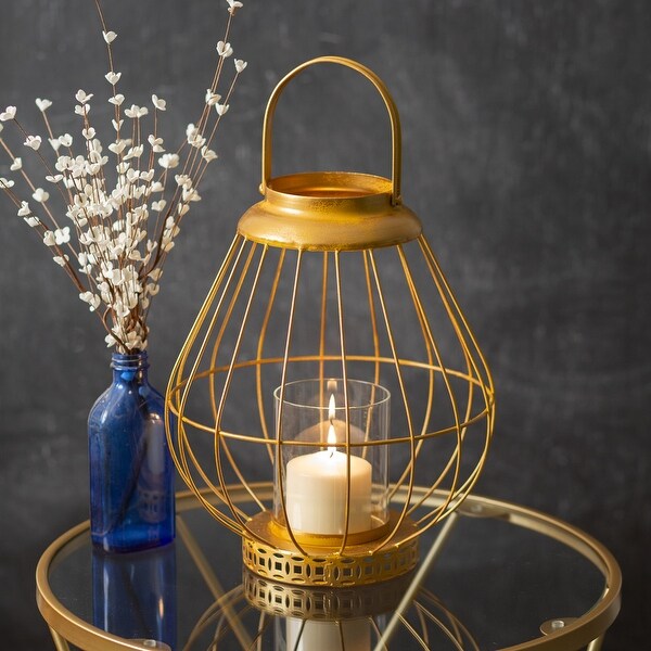 Juno Gold Wire Lantern