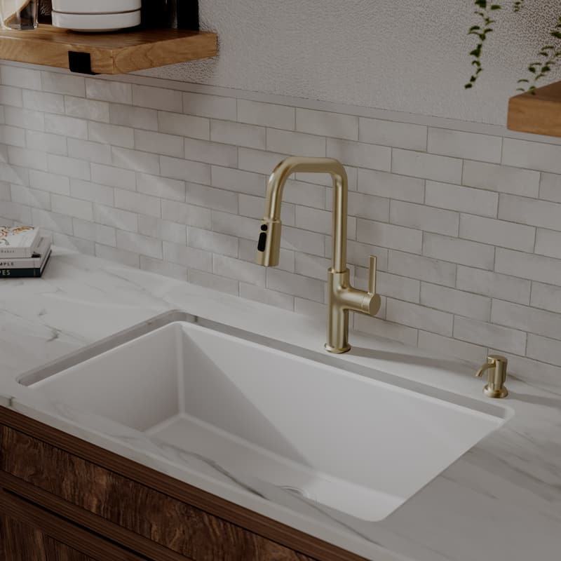 Karran Stalbridge Single Handle Pull-Down Sprayer Kitchen Faucet