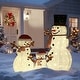 preview thumbnail 1 of 10, VEIKOUS 4 ft. Warm White LED Snowman Family Christmas Holiday Yard Decoration (3-Piece) Outdoor Lighted Christmas Decoration - LED Lights/Snowman