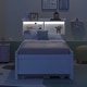 preview thumbnail 2 of 39, Twin Bed with USB, Type-C Ports, LED Lights & Trundle - Bookcase Headboard