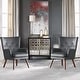 preview thumbnail 20 of 18, Modern Upholstered Velvet Wingback Accent Arm Chair, Set of 2 - 36.6" H x 28" W x 28.4" D