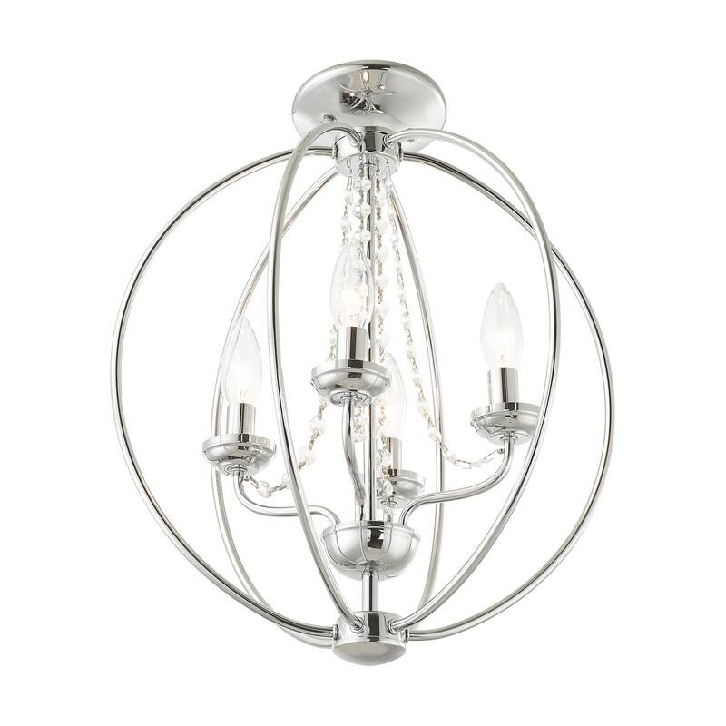 Livex Lighting 4-light Chandelier, 40914-05 - 15" DIA 17" H