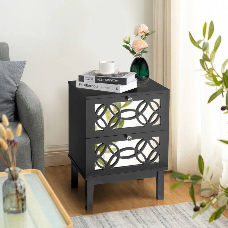 Nightstand with Two Drawer 2Pcs