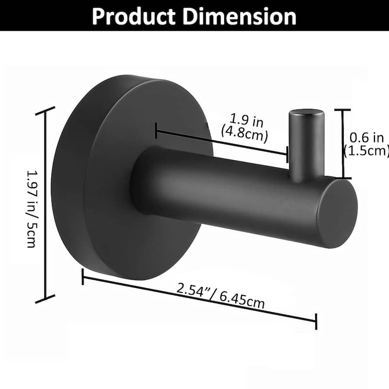Bath 2 Pack Knob-Hook Towel Hook Robe Hook