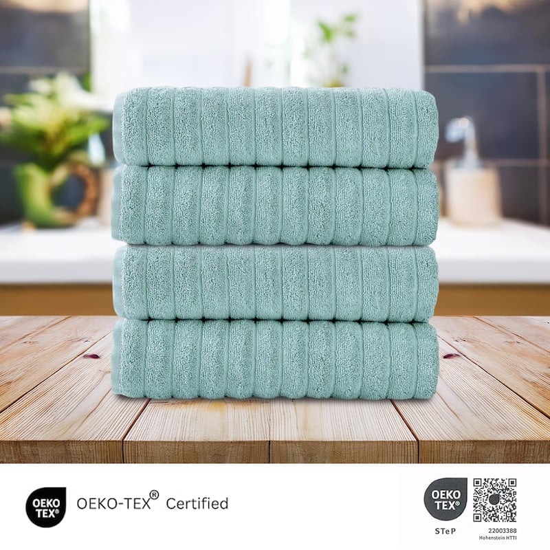 Brampton Turkish Cotton 4 Piece Bath Towels Set Heavyweight 27x54"
