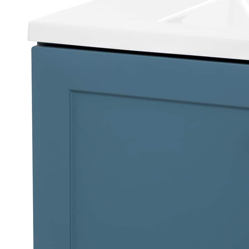 Spring Mill Cabinets Emlyn 30.5" Bathroom Vanity With Drawer and White Sink Top