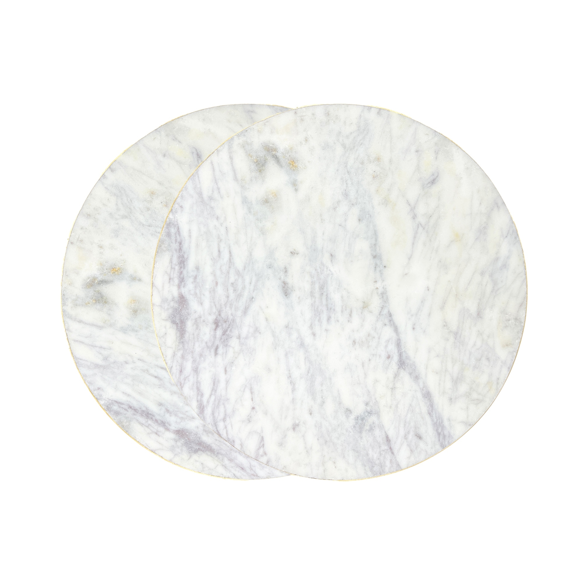 Canvas Home Round Marble Charger, Set of 2 - 10"X10"X.5