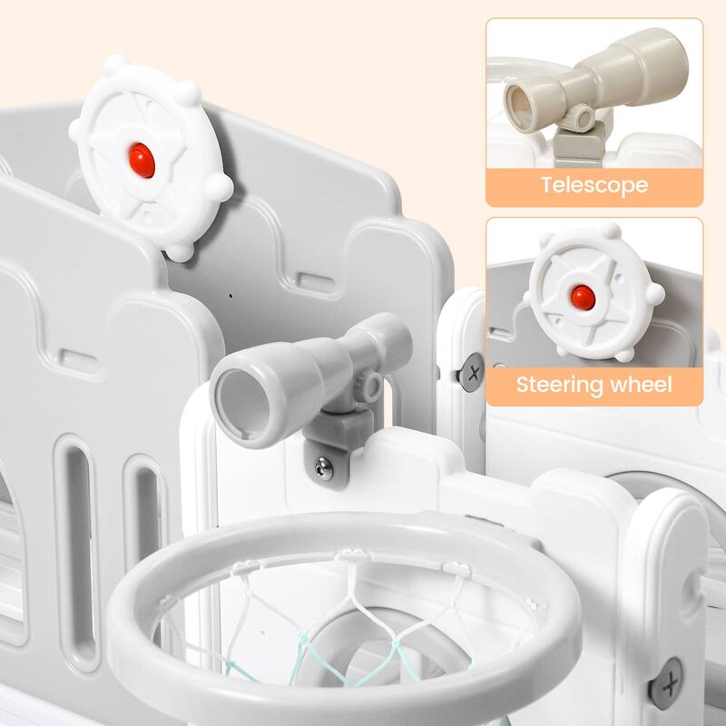 8 in 1 Toddler Slide Indoor Slide Toddler Playset for Toddlers 1-3