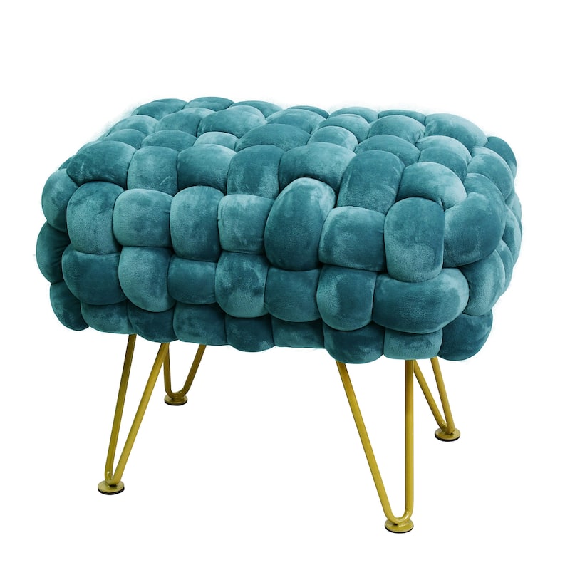 Velvet Pouf Stool 27"x20"x20"