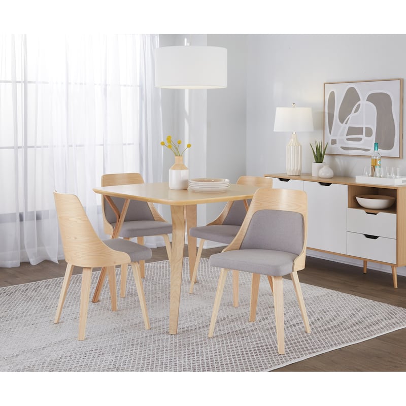 Carson Carrington Vallemala Mid-Century Modern Chair with Bent Wood Legs (Set of 2)