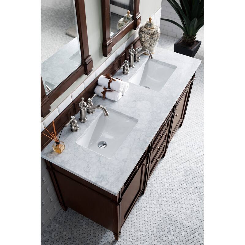 James Martin Vanities Brittany 60" Double Vanity, Burnished Mahogany