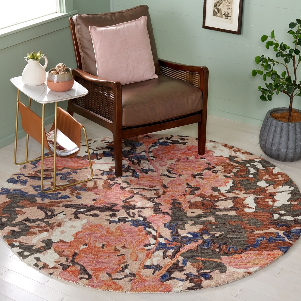 SAFAVIEH Handmade Blossom Florinela French Country Floral Wool Rug