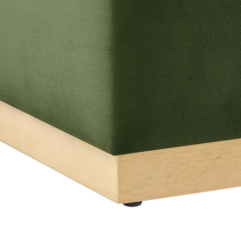 Tilden 17"/28" Square Performance Velvet Upholstered Ottoman