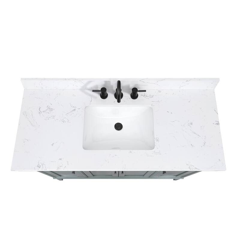 Madison 48 in. Single Sink Bathroom Vanity with Engineered Stone Top - 49" x 22"D x 35"H