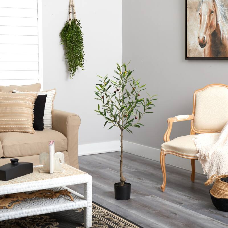 Artificial Olive Tree 4Ft - Faux Tree Indoor Decor