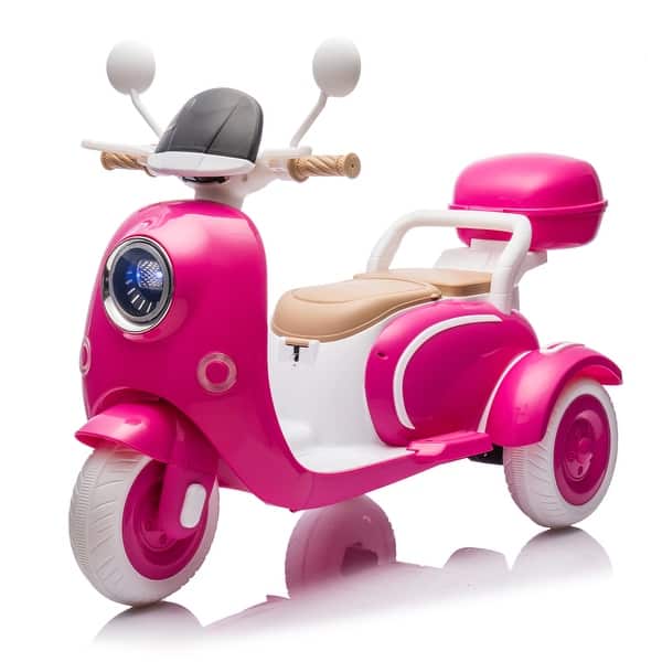 slide 2 of 34, Girls Electric Motorcycle, 2-Seater Kids Motorcycle,12V Ride On Scooter for Kids, Cute Design with Stable 3-Wheel, Ages 3-6