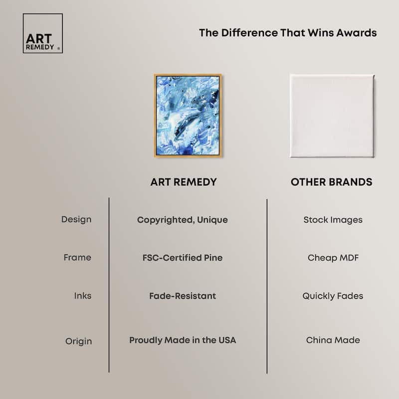 Impasto Blues Canvas by Art Remedy