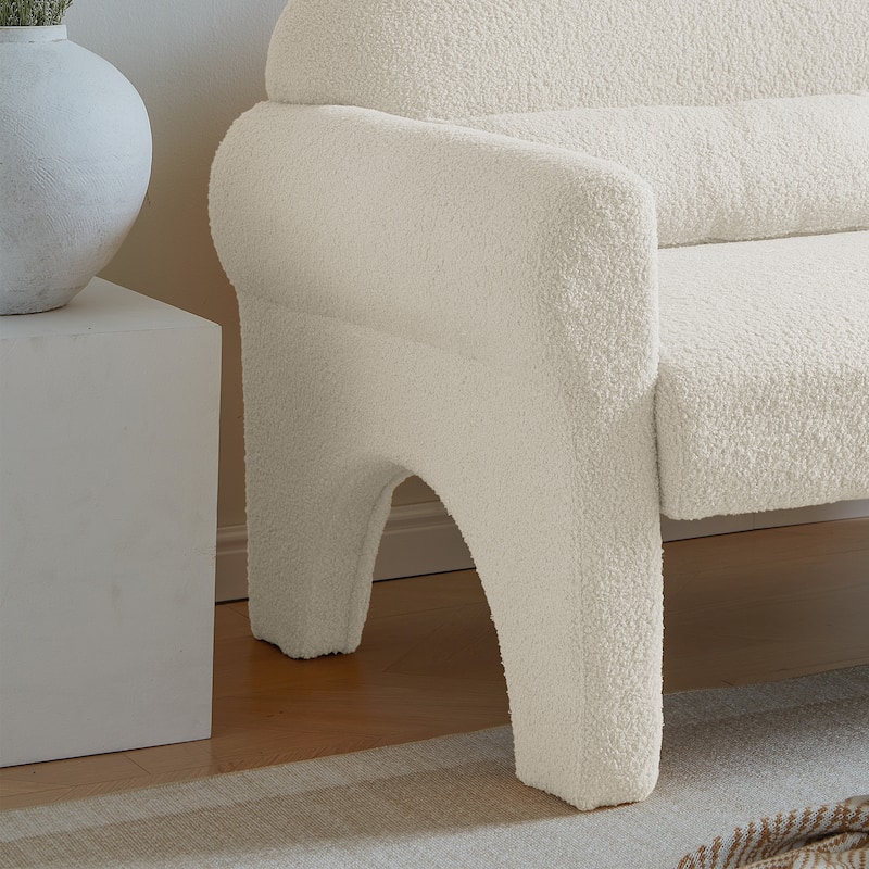 [VIDEO provided]modern boucle loveseat for Living room